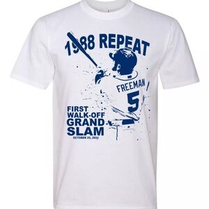 1988 Repeat Freddie Freeman 5 Grand Slam History In The Making Graphic Tee Shirt